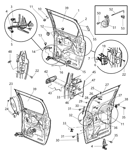 2001 Dodge Grand Caravan Latch Sliding Door Hold Open Diagram for 4894027AA