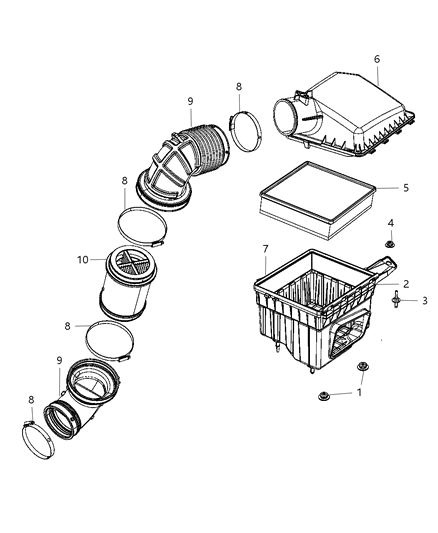 2009 Dodge Ram 2500 Air Cleaner Diagram 2 - Thumbnail