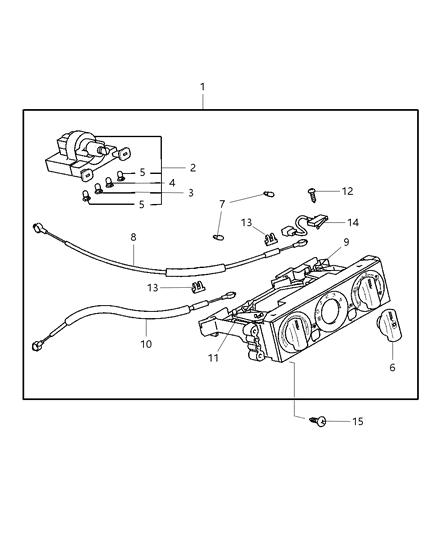 2001 Dodge Stratus Switch A/C And Heater Control Diagram for MR500538