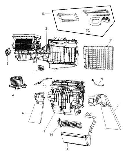 2007 Jeep Wrangler Heater Unit Diagram 2 - Thumbnail