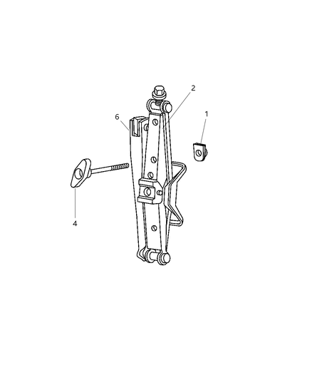 1997 Chrysler Town & Country Label, Jack And Tire Stowage Diagram for 4741753