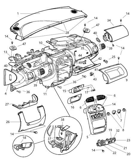 2003 Dodge Neon Switch Diagram for 4794276AA