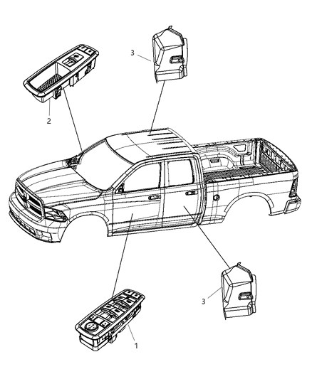 2011 Ram 3500 Cab Chassis Switches Door Diagram