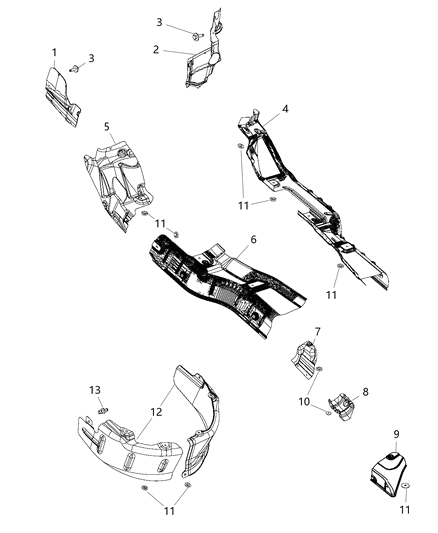 2015 Dodge Durango Exhaust System Heat Shield Diagram