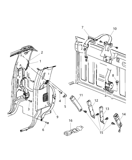 2012 Ram 4500 Seat Belts Front Diagram 1 - Thumbnail
