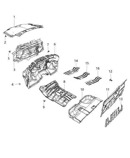 2018 Ram 3500 Silencer Retainer Nut, Lower Diagram for 68213384AA