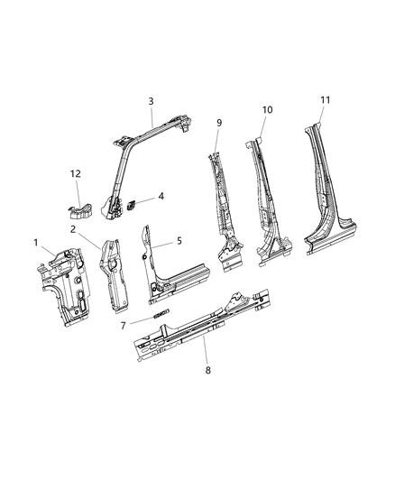2018 Jeep Wrangler All-new Model Aperture Panel Diagram 2 - Thumbnail