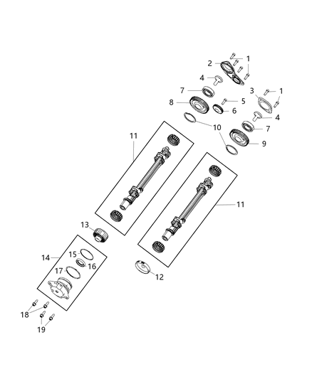 2018 Jeep Wrangler All-new Model Balance Shafts Diagram 3 - Thumbnail