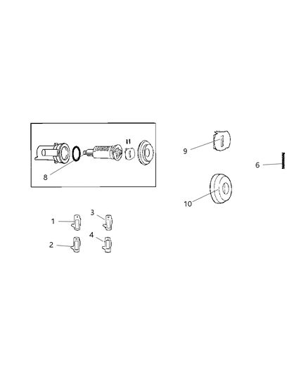 2008 Chrysler 300 Decklid Lock Cylinder Diagram