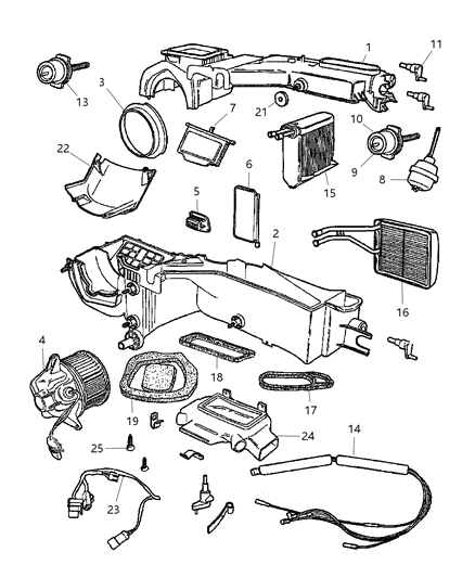 2002 Jeep Wrangler HEVAC Unit Diagram 2 - Thumbnail