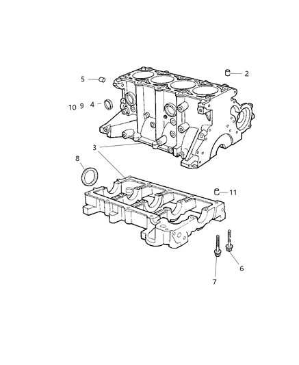 2006 Chrysler Sebring Cylinder Block Diagram 2 - Thumbnail