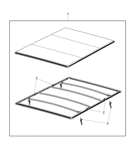 2012 Ram 3500 Pickup Cover, Tonneau Diagram 2 - Thumbnail