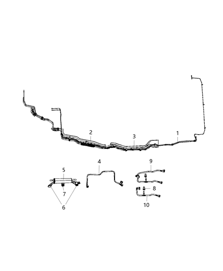 2018 Chrysler Pacifica Shield Fuel Line Diagram for 52030344AA