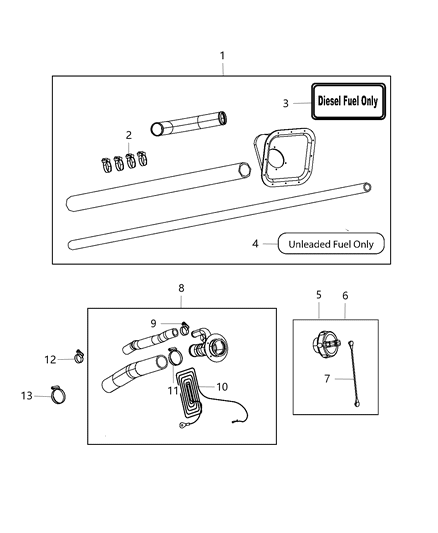 2013 Ram 3500 Strap Ground Fuel Filler Diagram for 5032359AC