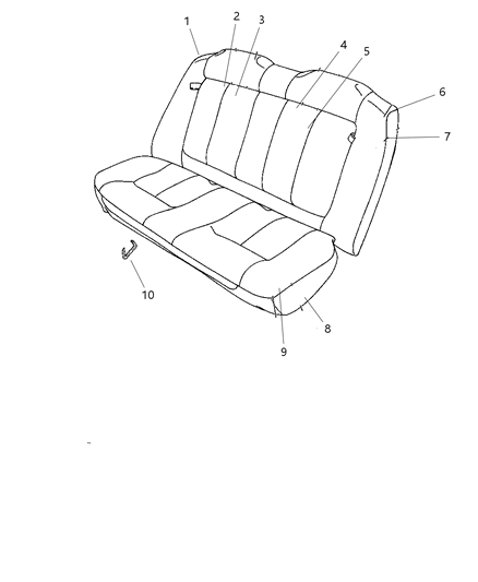 1998 Dodge Neon Rear Seat Diagram 4 - Thumbnail