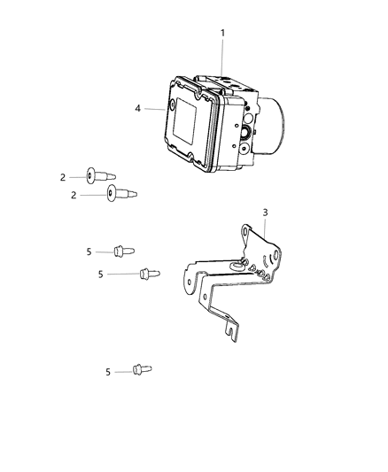 2020 Jeep Cherokee Control Unit Anti-Lock Brake Diagram for 68472370AA