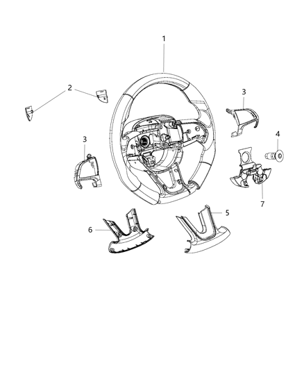 2017 Chrysler 300 Steering Wheel Assembly Diagram 2 - Thumbnail
