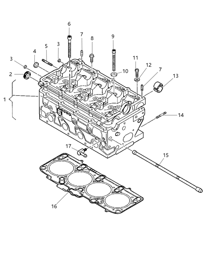 2008 Jeep Compass Cylinder Head & Cover Diagram 4 - Thumbnail