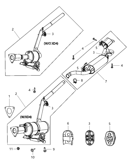 2012 Ram C/V Exhaust System Diagram 1 - Thumbnail