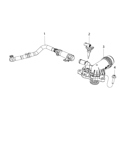 2017 Chrysler Pacifica Housing Thermostat Include'S Thermostat Diagram for 68217305AD