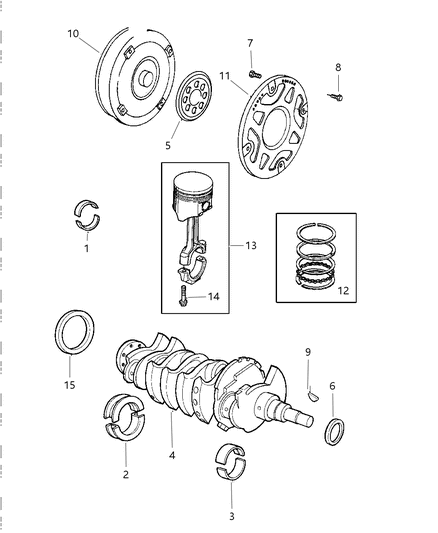 1997 Dodge Avenger Crankshaft , Pistons And Torque Converter Diagram 2 - Thumbnail