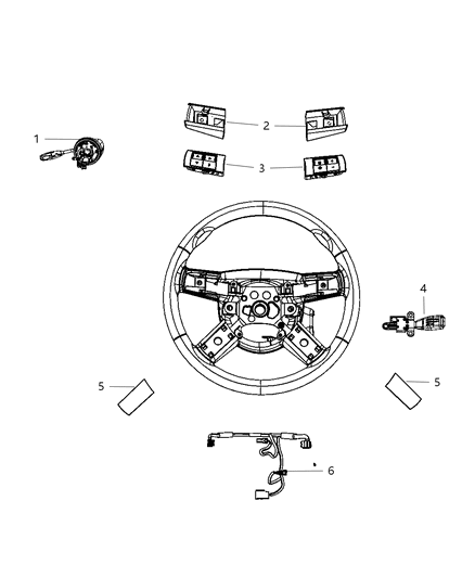 2009 Dodge Challenger Multifunction Switch Diagram for 68034897AA