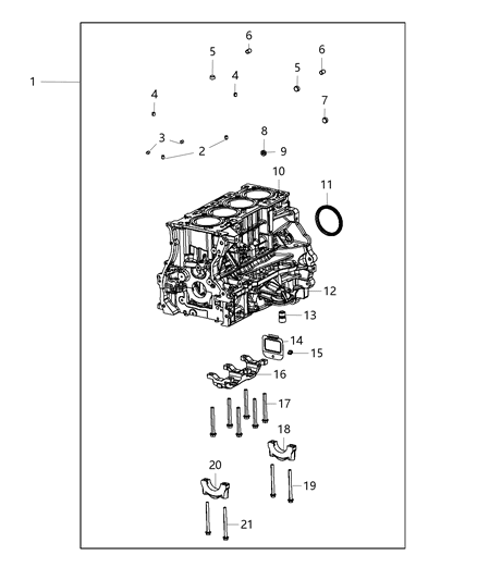 2016 Dodge Journey Cylinder Block & Hardware Diagram 2 - Thumbnail