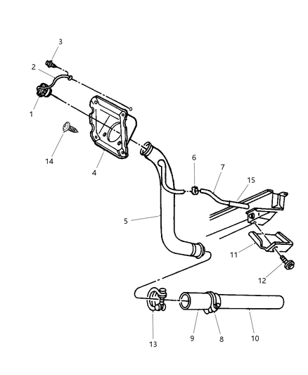 1997 Dodge Ram Van Air Cleaner Assembly Clamp Diagram for 6502092