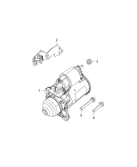2020 Jeep Compass Starter Engine Diagram for 56029786AA