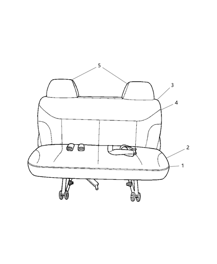 1999 Dodge Caravan Rear Seats Diagram 3 - Thumbnail