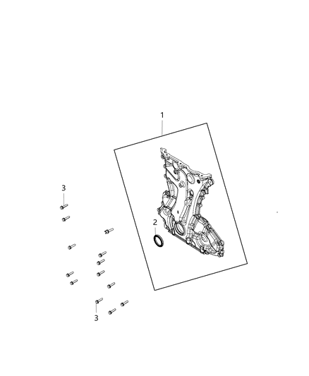 2021 Jeep Cherokee Timing Cover Diagram for 5048523AB