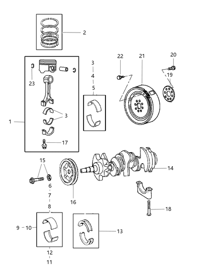 2006 Chrysler Sebring Plate Torque Converter Drive See Notes Diagram for 4736832AB