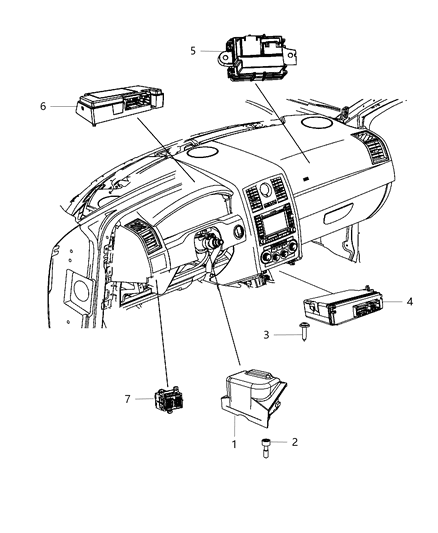 2014 Dodge Charger Control Module Diagram for 4602892AD