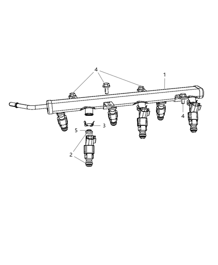 2008 Dodge Grand Caravan Injector Fuel Diagram for RL861667AA
