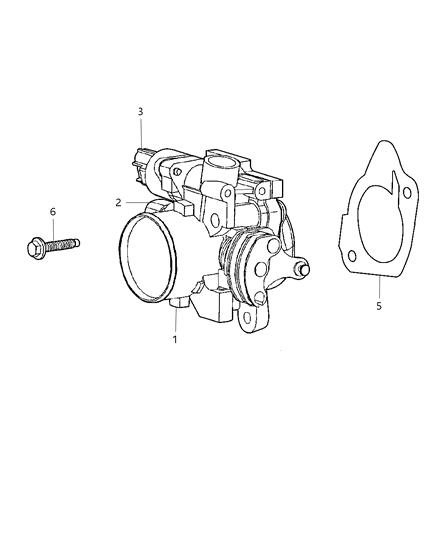 2002 Chrysler Voyager Gasket Throttle Body To Intake Diagram for 4300071AD