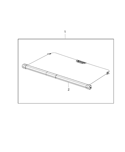 2015 Jeep Compass Tonneau Cover, Gray, Rear Diagram for YF75XDVAD