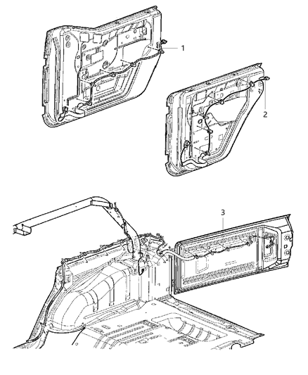 2018 Jeep Wrangler JK (Previous-generation) Wiring - Doors & Tailgate Diagram