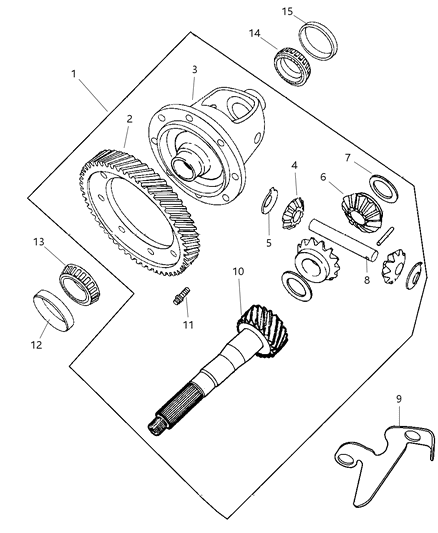2004 Chrysler PT Cruiser Differential of Automatic Transmission Diagram 1 - Thumbnail