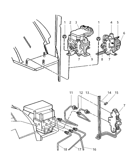 2003 Dodge Ram Van Control Module Diagram for 5018422AC