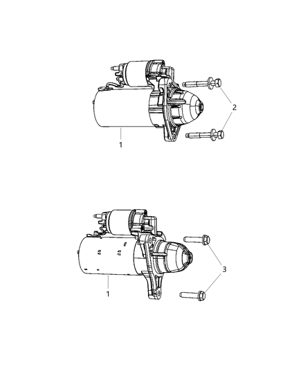2016 Jeep Wrangler Starter & Related Parts Diagram 1 - Thumbnail