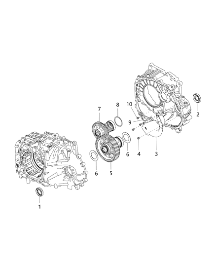 2016 Jeep Patriot Output Shaft Seal, Driver Side Diagram for 68192661AB