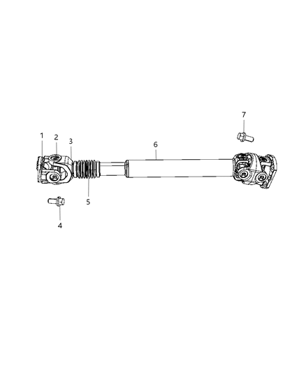 2011 Ram 2500 Shaft - Drive of Front Axle; Differential And Drive Line Diagram