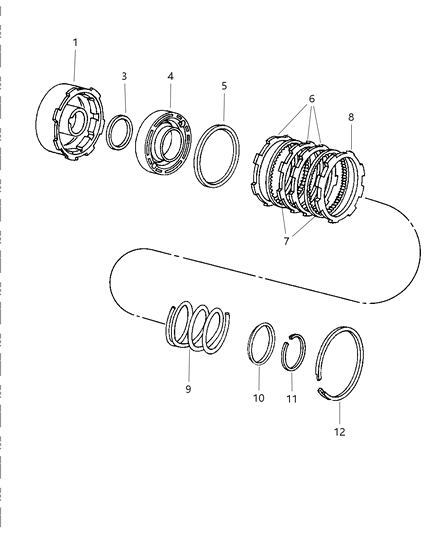 2002 Chrysler Voyager Piston, Front Clutch, Up To 12-16-85 Diagram for 4348855