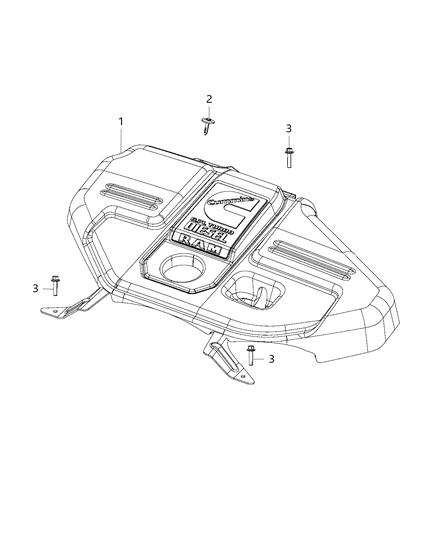 2015 Ram 2500 Cover Engine Diagram for 68067168AB
