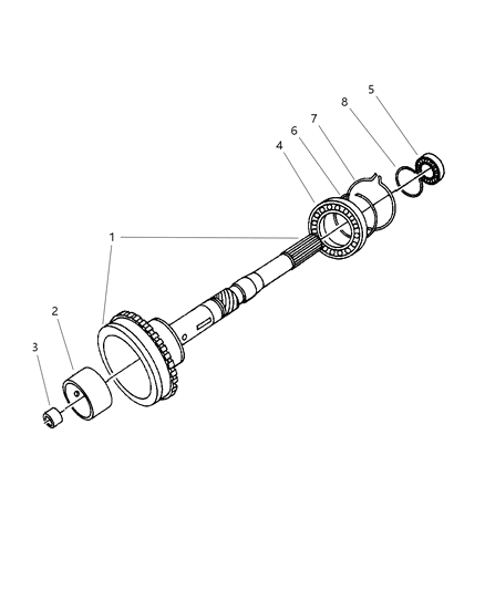 1999 Dodge Ram 2500 Regular Cab Output Shaft Diagram 1 - Thumbnail