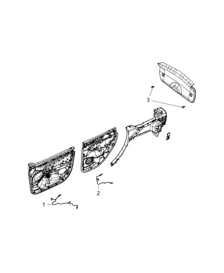 2019 Jeep Grand Cherokee Interior Lighting, Door Trim And Body Trim Panels Diagram