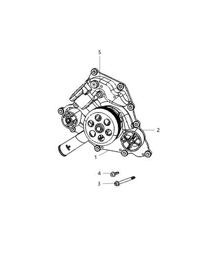 2008 Jeep Commander Water Pump & Related Parts Diagram 2 - Thumbnail