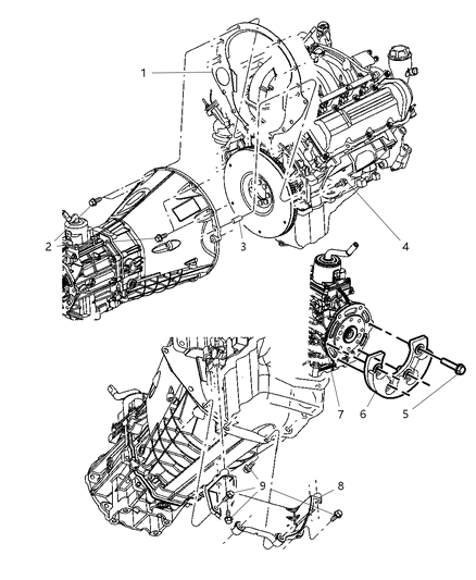 2008 Dodge Nitro Clutch Housing Mounting Diagram 1 - Thumbnail