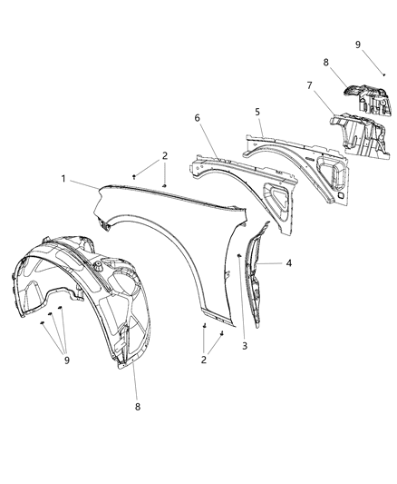 2013 Chrysler 300 Foam Blocker Diagram for 68043204AC