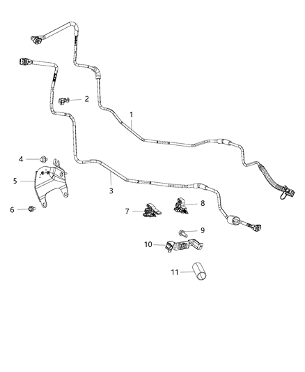 2018 Ram 3500 Cab Chassis Fuel Lines, Front Diagram 2 - Thumbnail